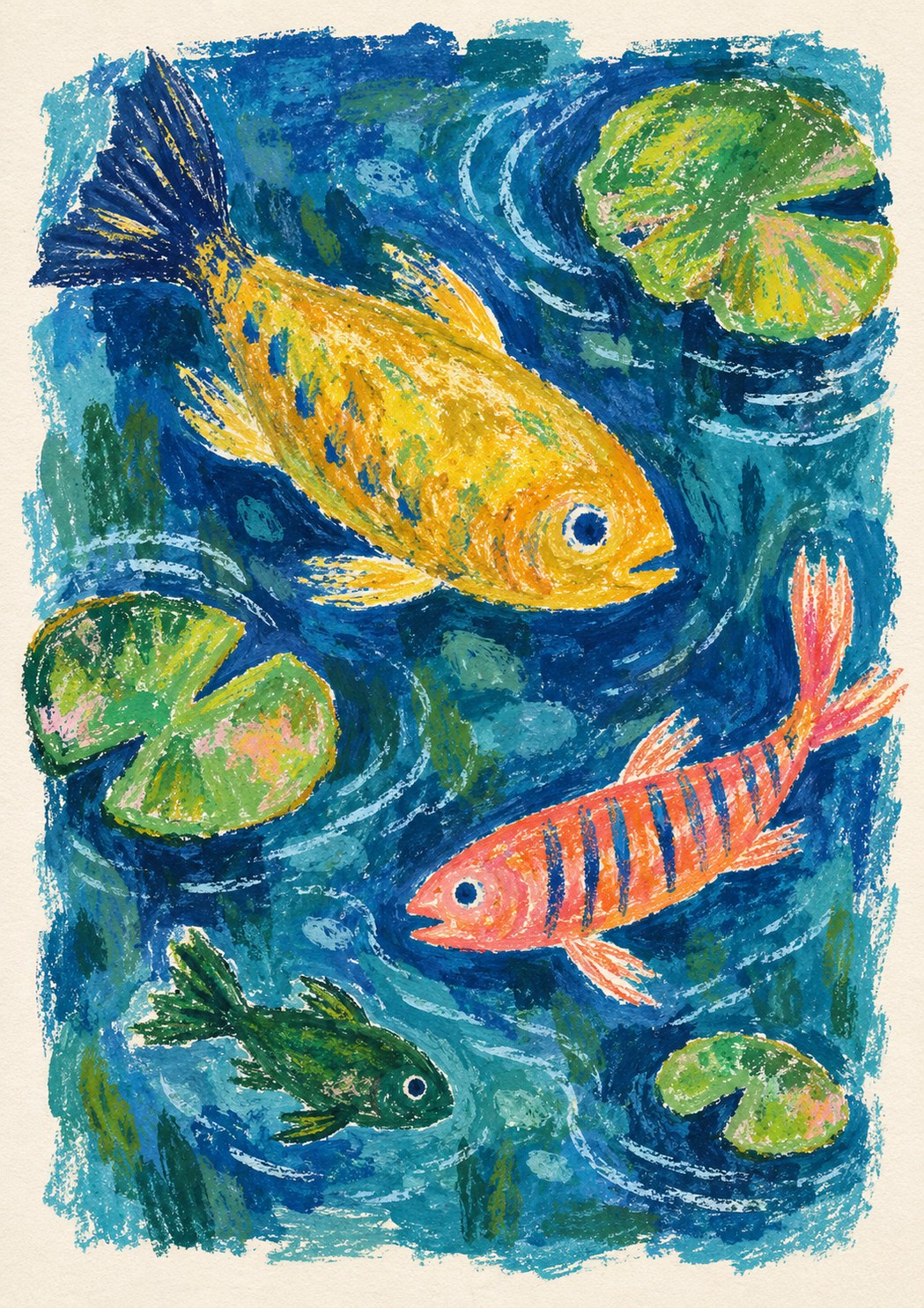 Sample pond fish artwork